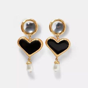 Vintage Inspired Romantic Heart Drop Earrings